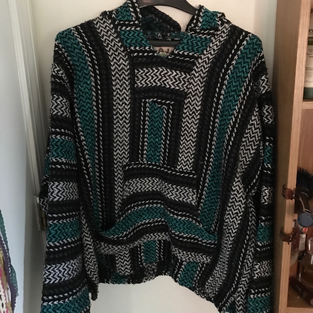 Baja joe black blue white drug rug